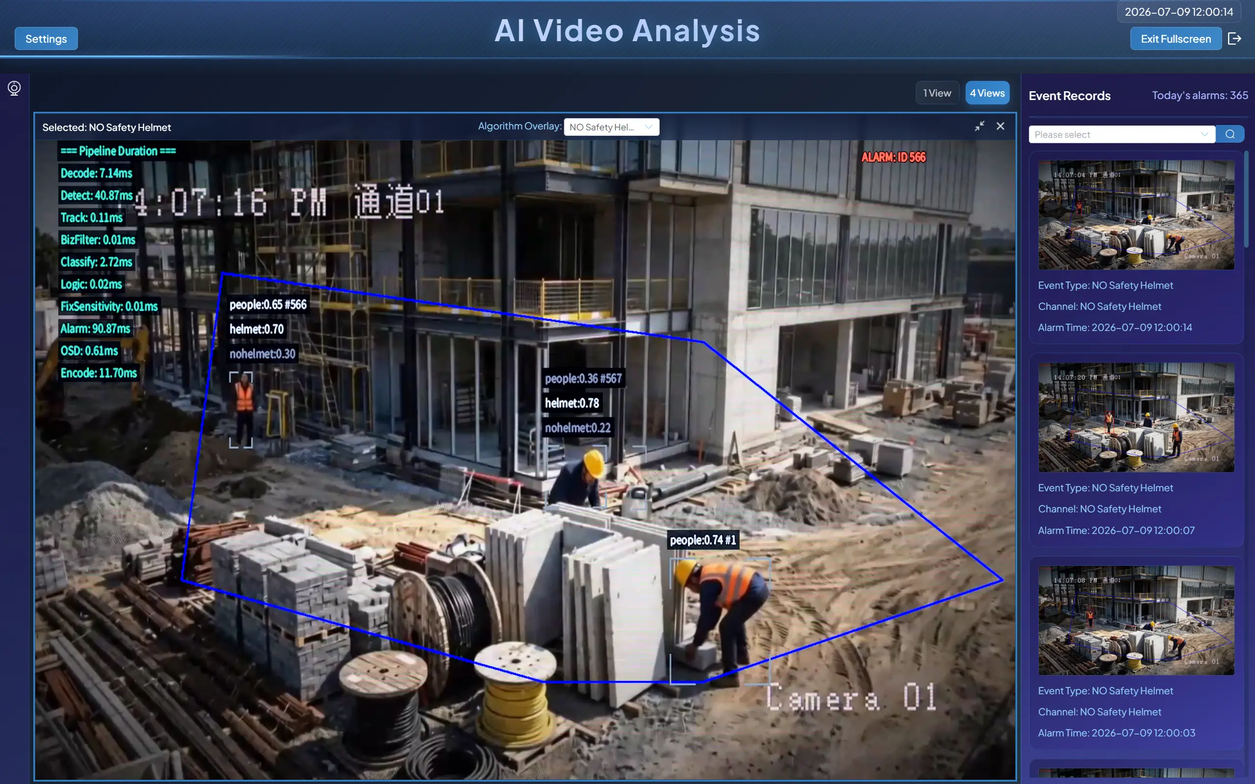 Live OSD output