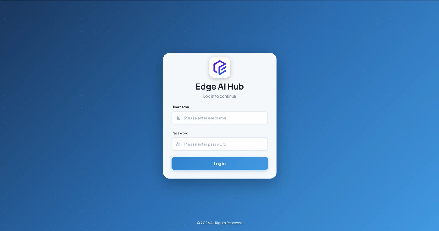CosmoEdge sign-in page with username and password fields